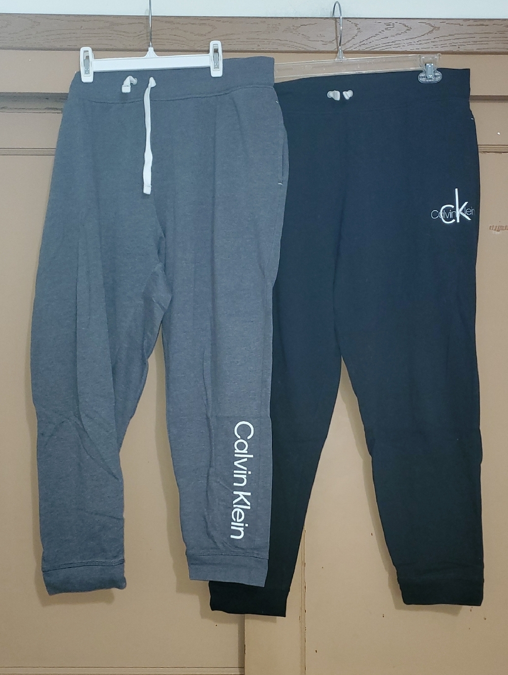 Calvin Klein Womens Grey & Black Logo Jogger Set
